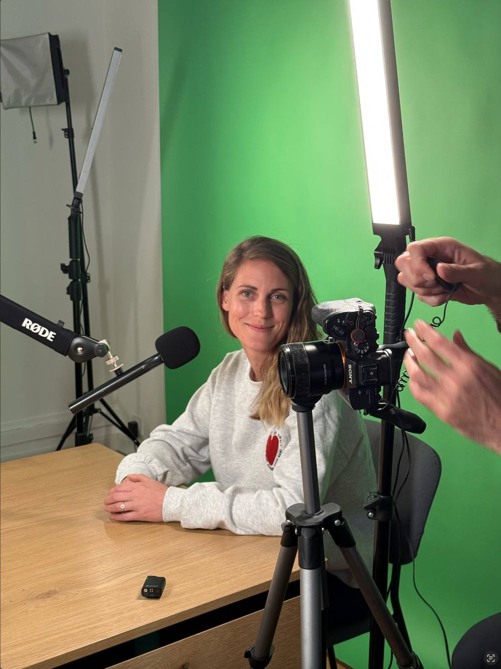 Interview face caméra fond vert